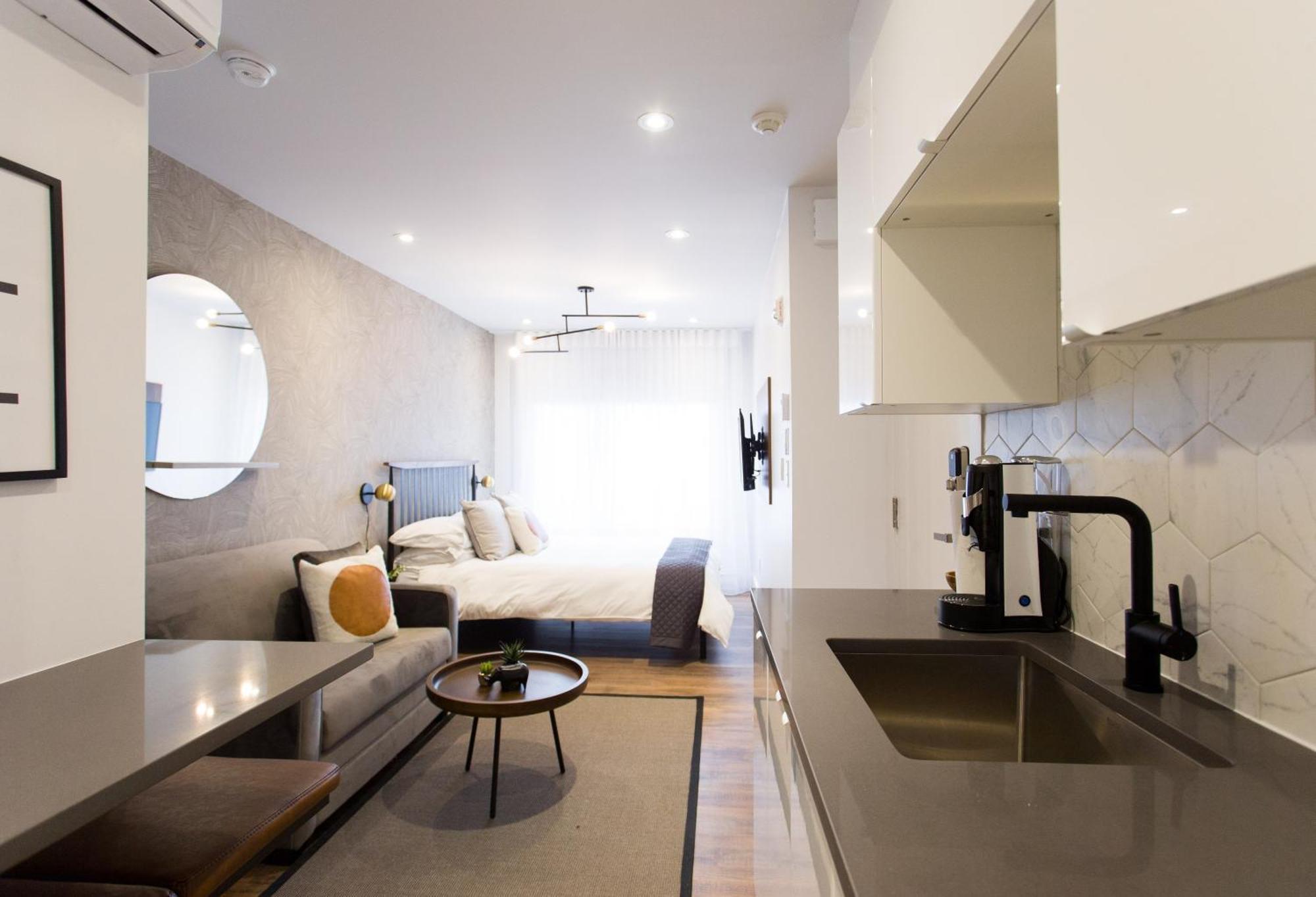 Scandinavian Studio With Full Kitchen And Bath By Den Stays Montreal Habitación foto